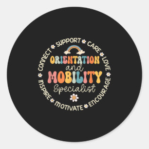 Orientation And Mobility Specialist Week Back To S Classic Round Sticker