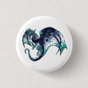 Oriented AroAce Pride Dragon 3 Cm Round Badge