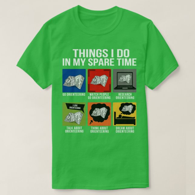 Orienteering Things Spare Time Go Orienteering Res T-Shirt (Design Front)