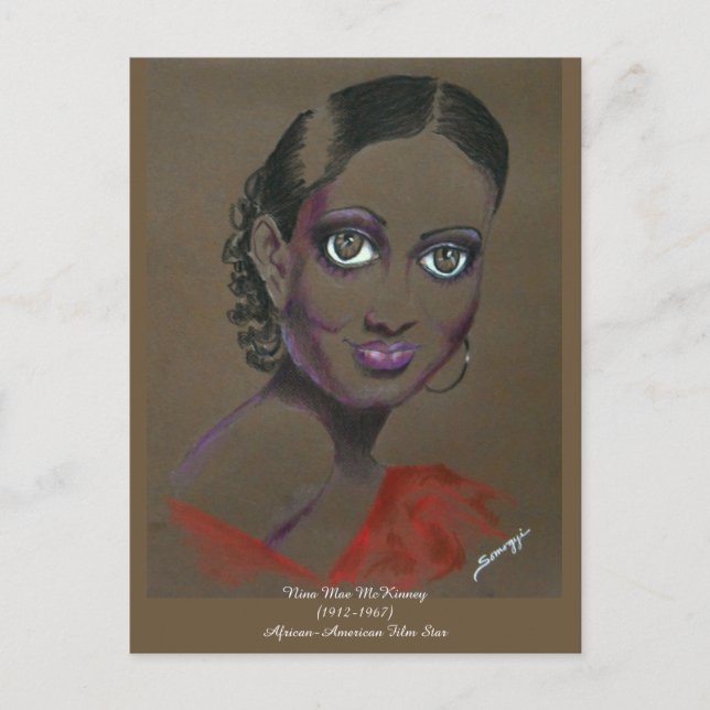 Orig Art/Black Filmstar Nina Mae McKinney Postcard (Front)