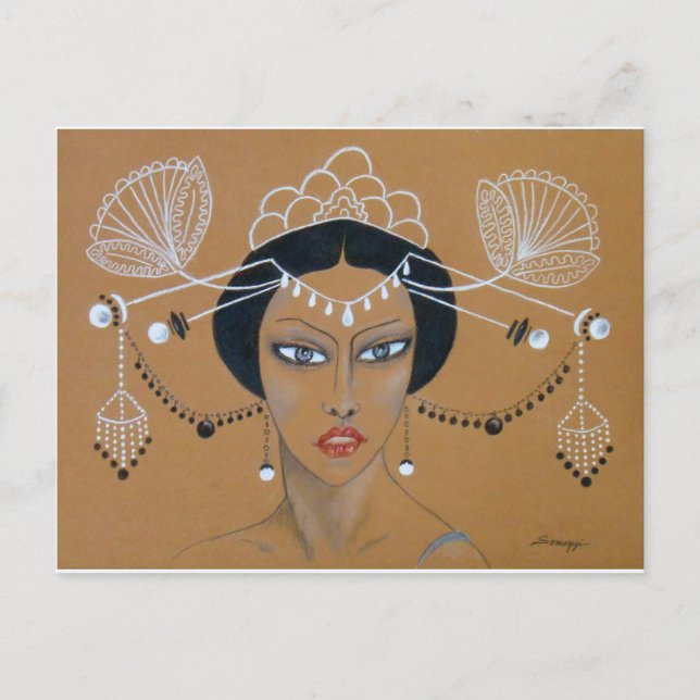 Orig. Asian Art/Art Deco Postcard (Front)