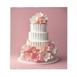 Origami Art - An exquisite wedding cake Notepad