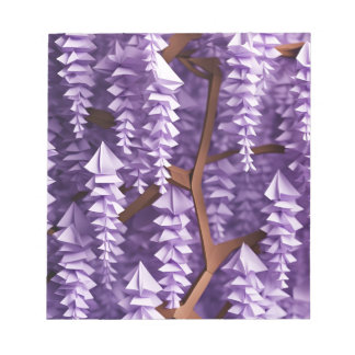 Origami Art - Cascading Elegance: The Wisteria Notepad