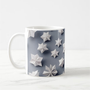 Origami Art - Frozen Elegance:Dazzling Snowflakes Coffee Mug