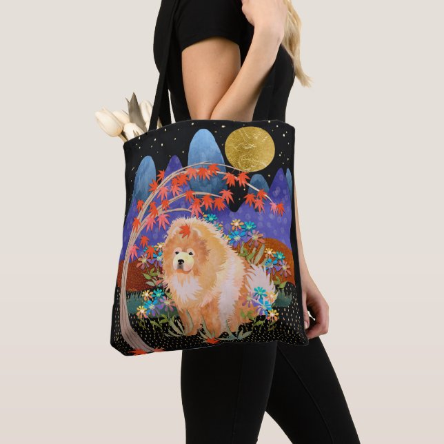 ORIGAMI AUTUMN Chow  tote or crossbody bag (Close Up)