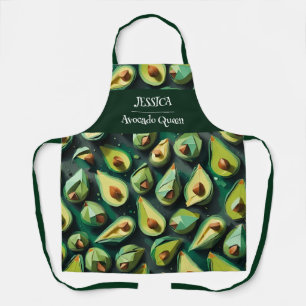 Origami Avocado Acrylic Pattern Personalized Apron