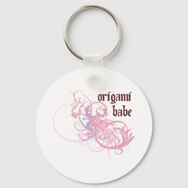 Origami Babe Key Ring (Front)