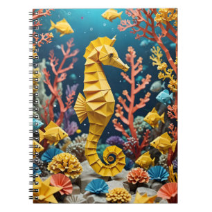 Origami Back To School Seahorse Notebook