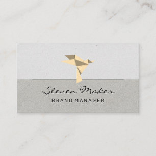Origami Bird Icon Business Card