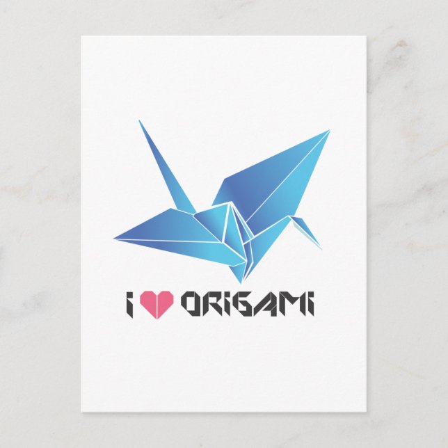 origami bird postcard (Front)