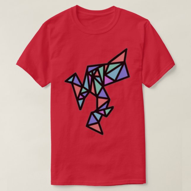 Origami Bird Silhouette T-Shirt (Design Front)