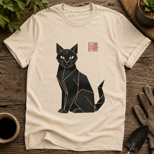 Origami Black Cat T-Shirt