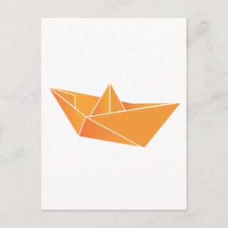 Origami Boat Postcard