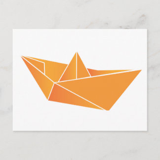 Origami Boat Postcard