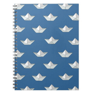 Origami Boats On The Water Pattern Notebook
