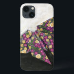 Origami Butterfly on Floral Paper iPhone 13 Case<br><div class="desc">Float like a butterfly with this beautiful origami piece by Chariklia Zarris. A lovely floral print paper was used to create the origami butterfly,  and the purples,  yellows,  and greens simply leap off the piece. Buy your copy today!</div>