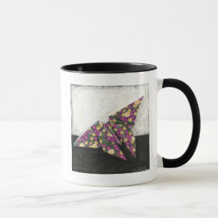 Origami Butterfly on Floral Paper Mug