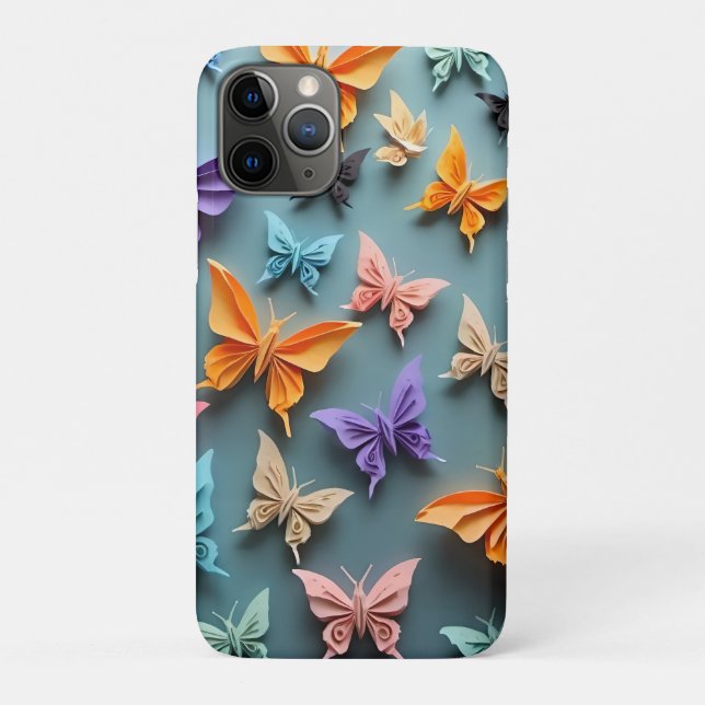 Origami Butterfly Pattern Case-Mate iPhone Case (Back)