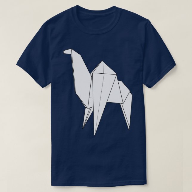 Origami Camel White T-Shirt (Design Front)