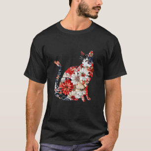 Origami cat Japanese cherry blossom cats Japan T-Shirt