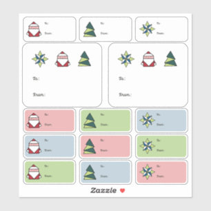 Origami Christmas gift labels