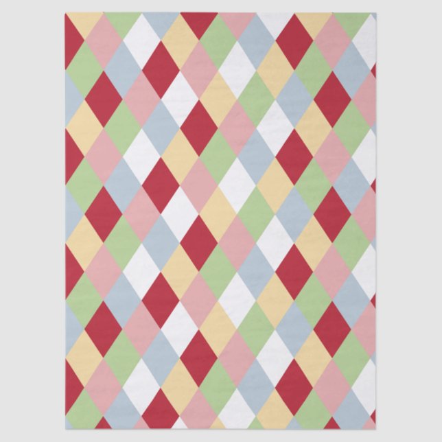 Origami Christmas - Harlequin Geometric Tissue Paper (Front)