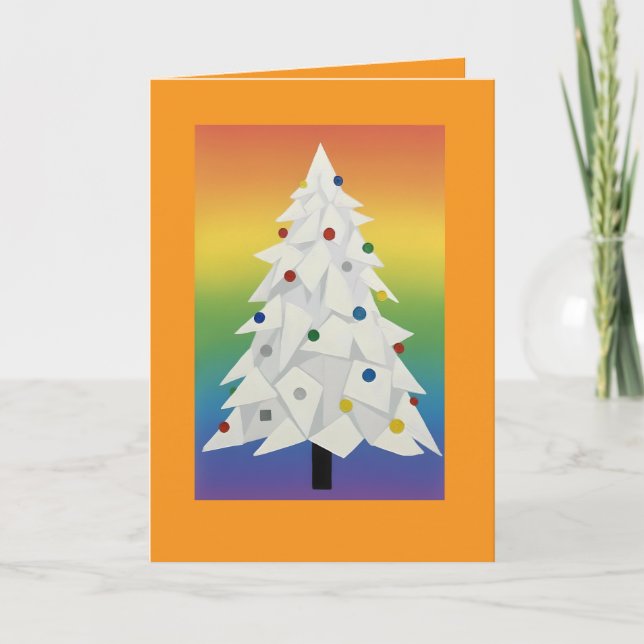 Origami Christmas Tree Folded Card (Front)