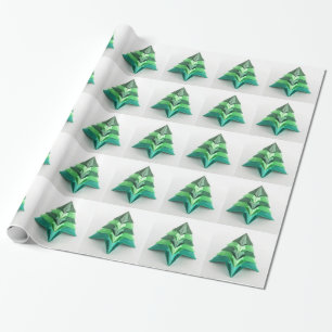 Origami Christmas Tree Wrapping Paper