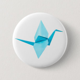 Origami Crane 6 Cm Round Badge