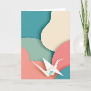 Origami Crane Flight Card