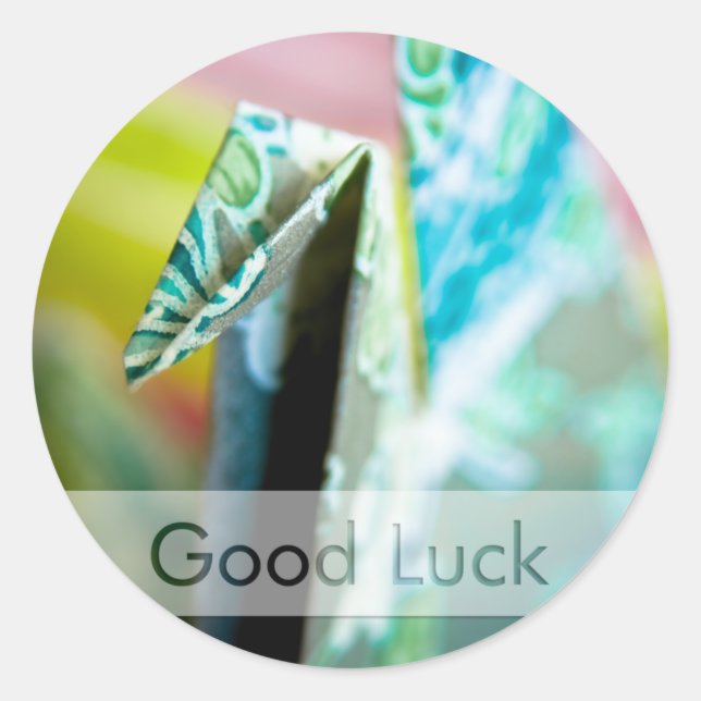 Origami Crane • Good Luck Sticker (Front)