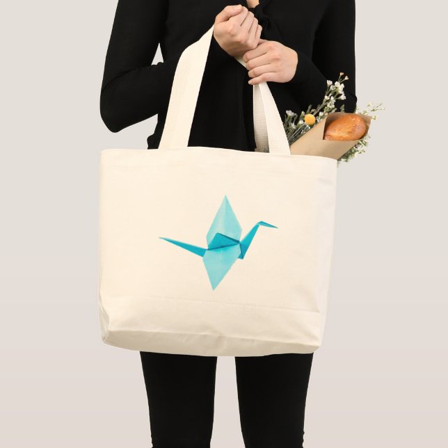 Origami Crane Large Tote Bag (Front (Product))