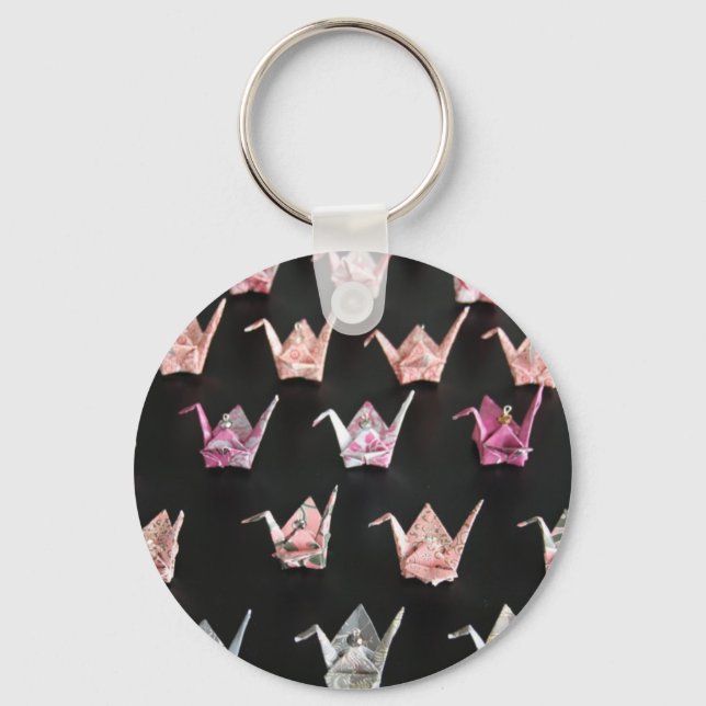 Origami Crane Ornaments Key Ring (Front)
