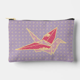 Origami Crane (Tsuru) Lavender Accessory Pouch