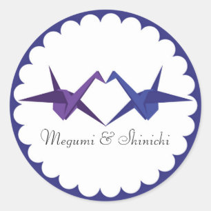 Origami Cranes Envelope Sticker