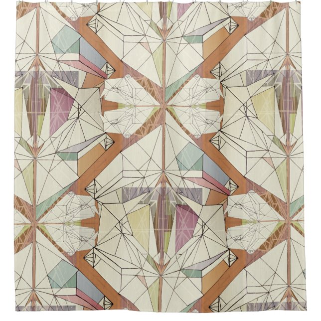 Origami Creative Pattern Shower Curtain (Front)