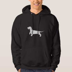 Origami Dachshund Wire Haired Dachshund Hoodie
