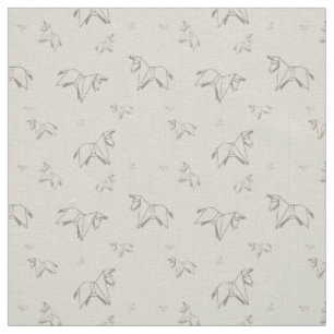 Origami Donkey on Linen colour Fabric