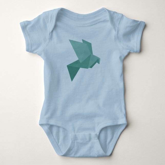 Origami Dove Baby Bodysuit (Front)