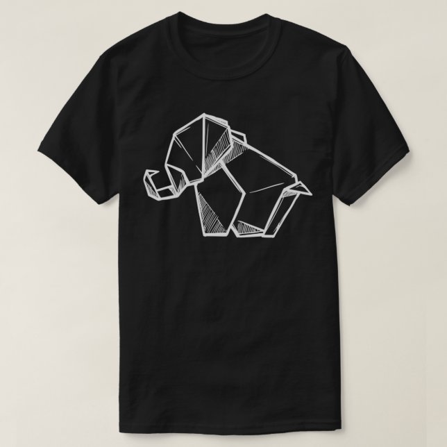 origami elephant 7 1 T-Shirt (Design Front)