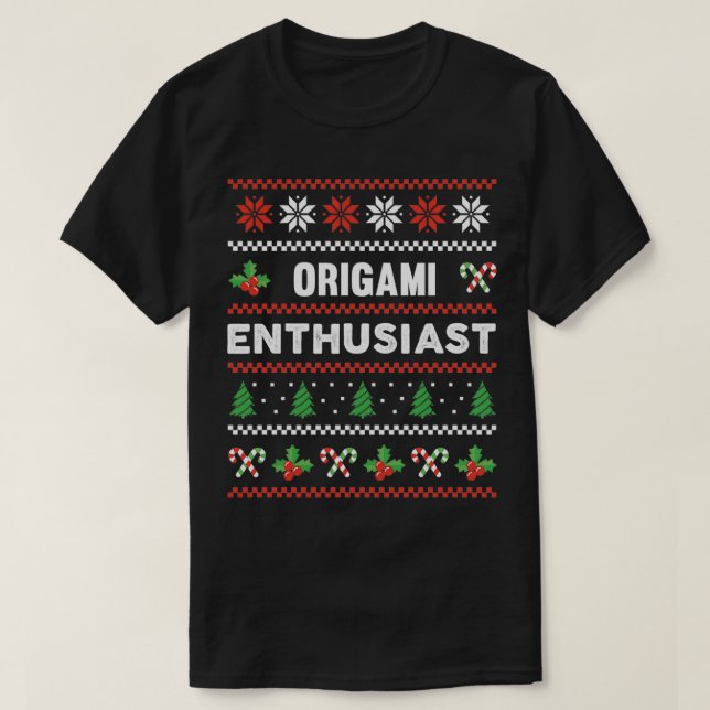Origami Enthusiast Ugly Christmas Sweater Gift (Design Front)