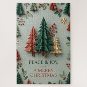 Origami Evergreen Wishes Jigsaw Puzzle
