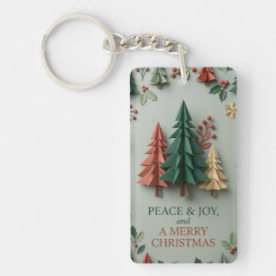 Origami Evergreen Wishes Key Ring