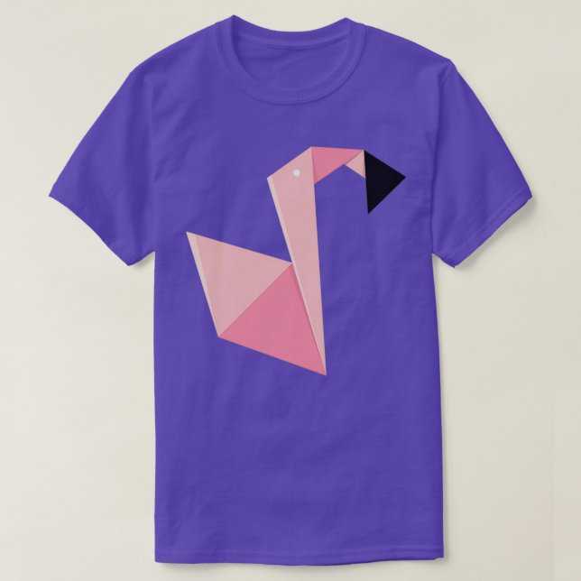 Origami Flamingo T-Shirt (Design Front)