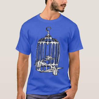Origami Flapping Bird Cage T-Shirt