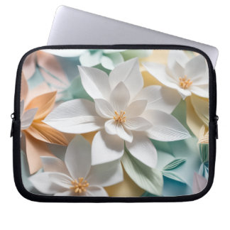 Origami flowers laptop sleeve