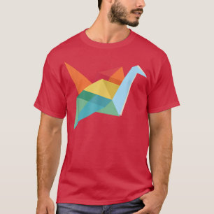 Origami Folding Paper Crane Japanese Culture Retro T-Shirt