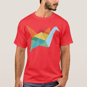Origami Folding Paper Crane Japanese Culture Retro T-Shirt