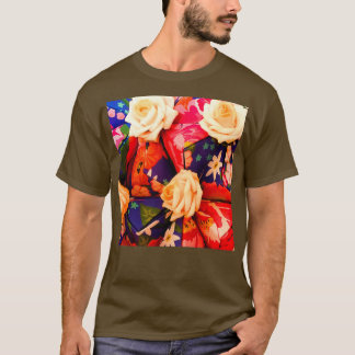 ORIGAMI FOLDS AND ROSES T-Shirt