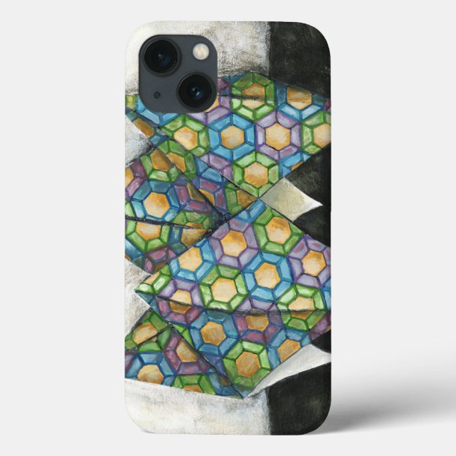 Origami Fortune Teller on Geometric Paper Case-Mate iPhone Case (Back)